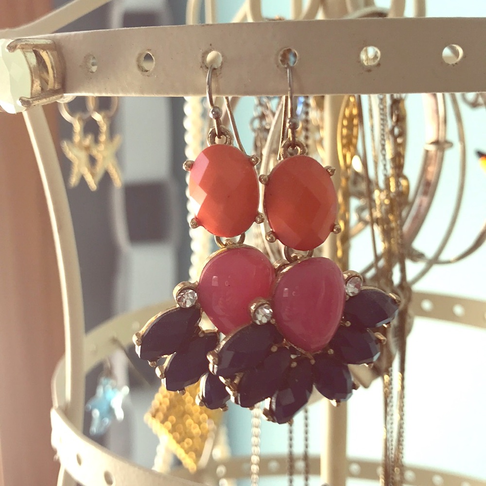 Tri color earrings